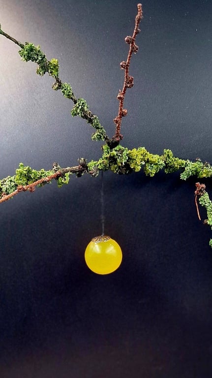 Gult vinduespynt ø 2 cm