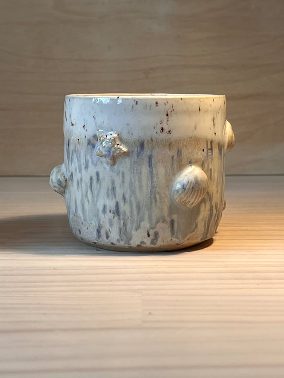 Tommeltot strand krus, 320 ml. H: 7,5 cm billede 3