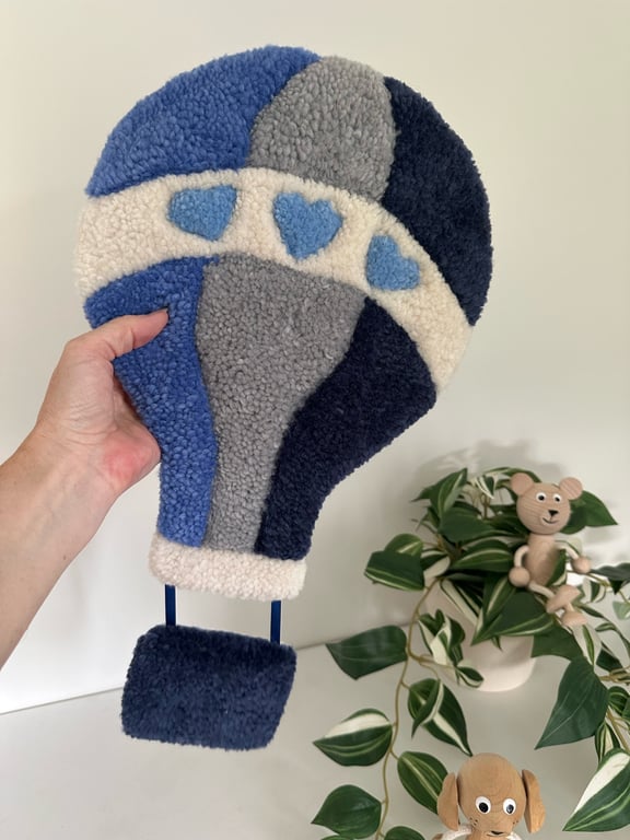 Tuftet luftballon - Håndlavet vægkunst i 100% uld. billede 2