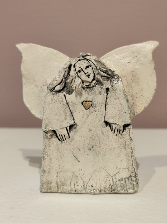 Engel med hvidt hår 