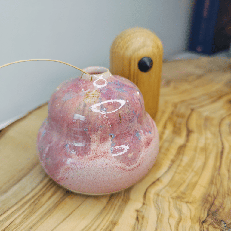 Lyserød mini vase billede 3