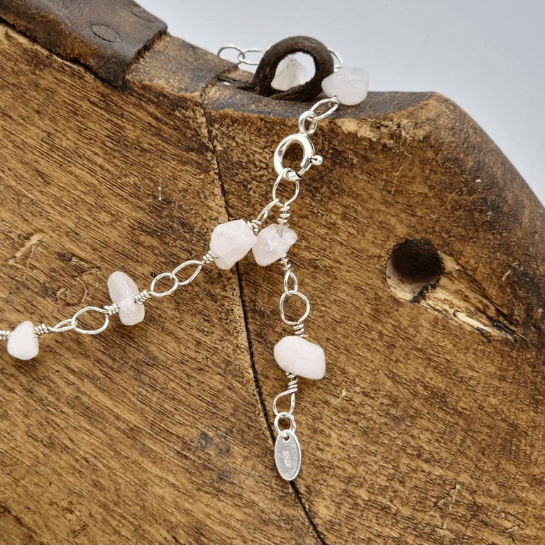 Rosakvarts ankelkæde. billede 2