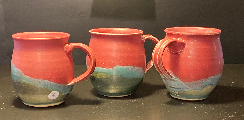 Kop "aftenrøden" H 8,5 cm  b 7.5 cm 