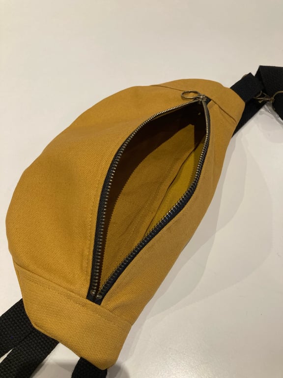 Bumbag i canvas - Karry farve  billede 2