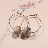 "Cille" forgyldt creol med unika perle