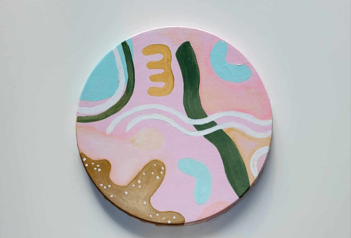 Akrylmaleri - Abstrakt pastel