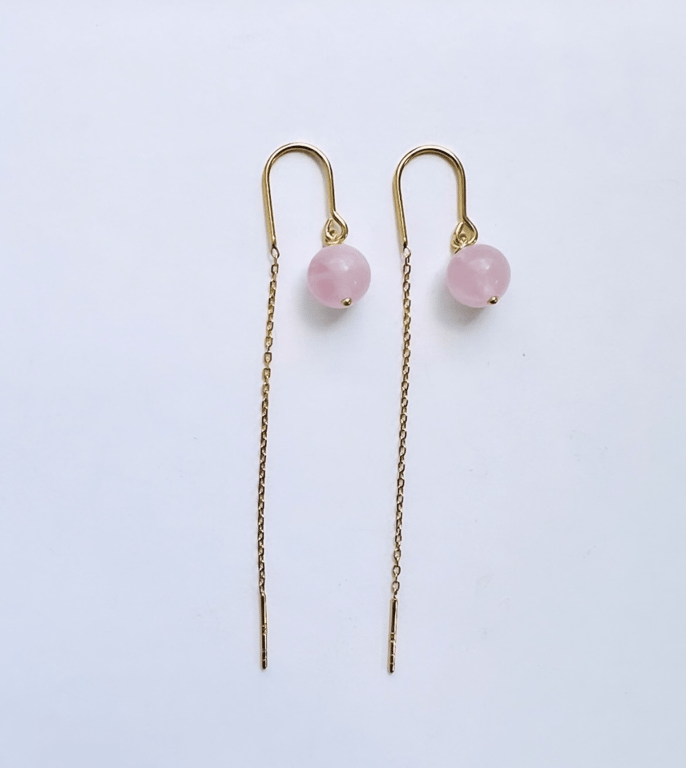 Øreringe med Rosakvarts billede 2