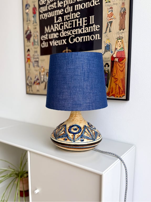 Upcycled vintage bordlampe - Søholm Keramik