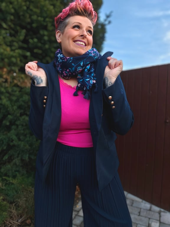 Hannah Blazer Mørkeblå billede 4
