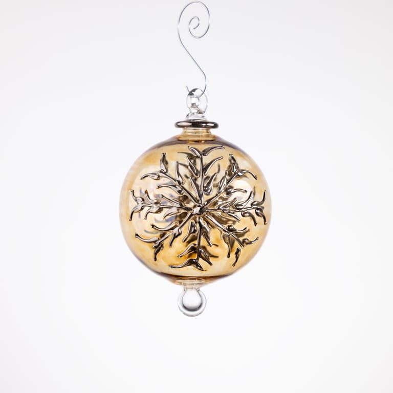 JULEKUGLE DESIGN 1014 DIJON MED HVIDGULD billede 2