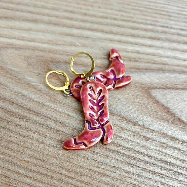 Cowboy Boots Øreringe billede 3