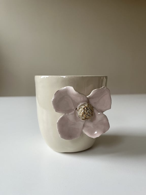 Lyserød blomsterkop No.8 billede 2