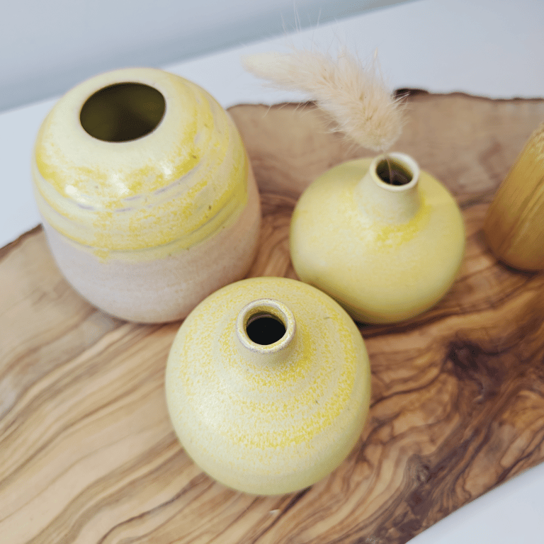 Gul mini vase  billede 3