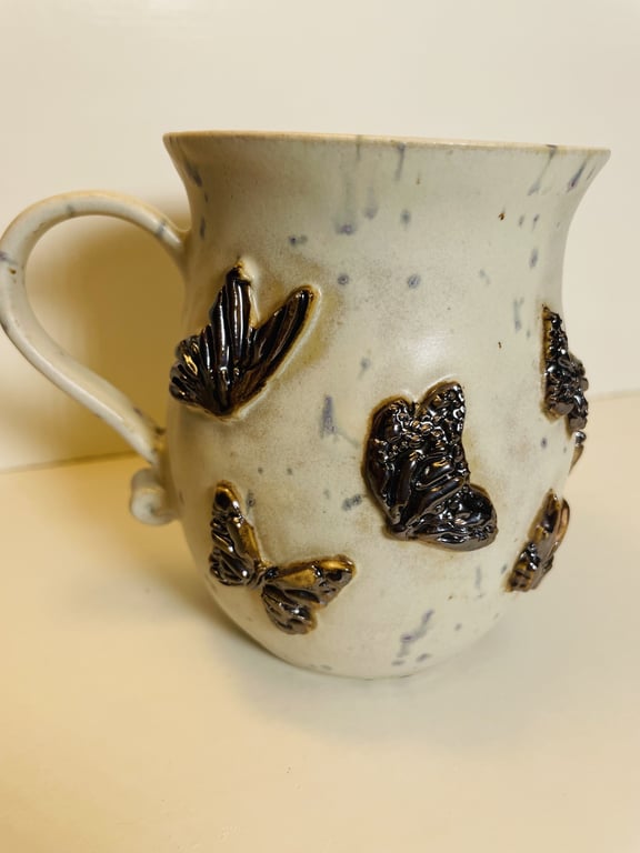 Keramik krus med sommerfugle billede 2