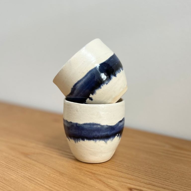 Kopper med blå stribe billede 2