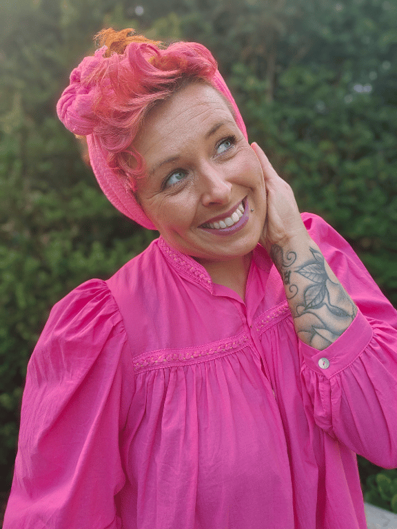 Marylin Tørklæde Lyserød billede 2