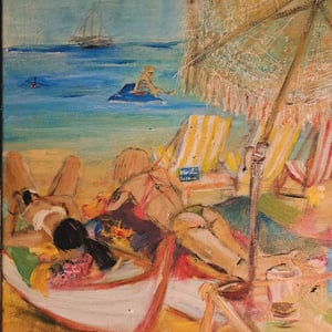 Charterferie i Sharm, 30x40 akryl. Bedste strand at snorkle fra  – produktbillede