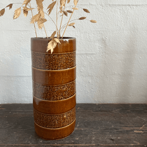 Vase, brændt karry, 19 cm – produktbillede