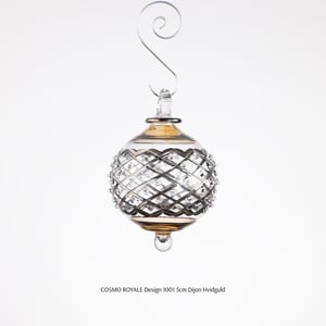 JULEKUGLE DESIGN 1001 DIJON MED HVIDGULD – produktbillede