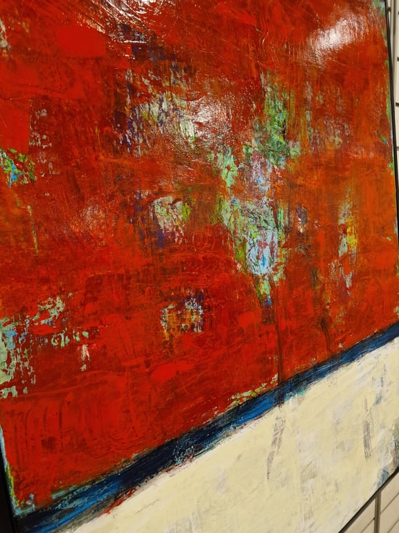 #1298  80 x100 cm med sort ramme  SOLD billede 3