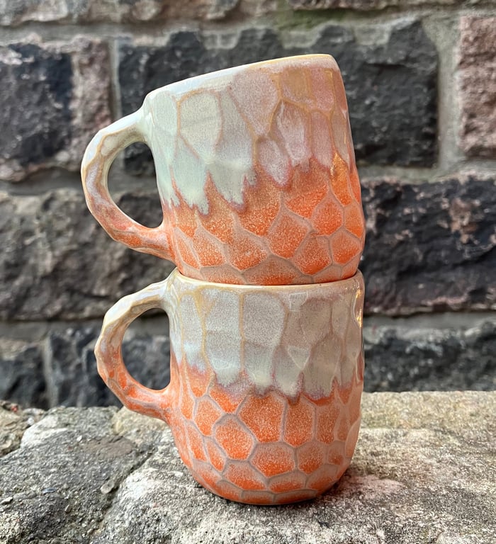 Facetskåret unika kop med hank billede 6