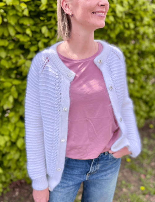 Stripe Cardigan strikkeopskrift (2)