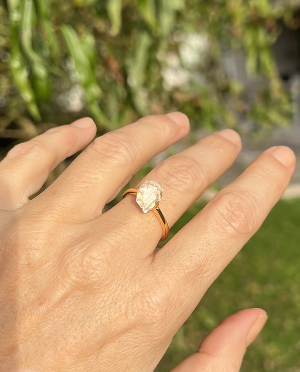 BeYou ring med en Herkimer diamant nr.12 billede 3