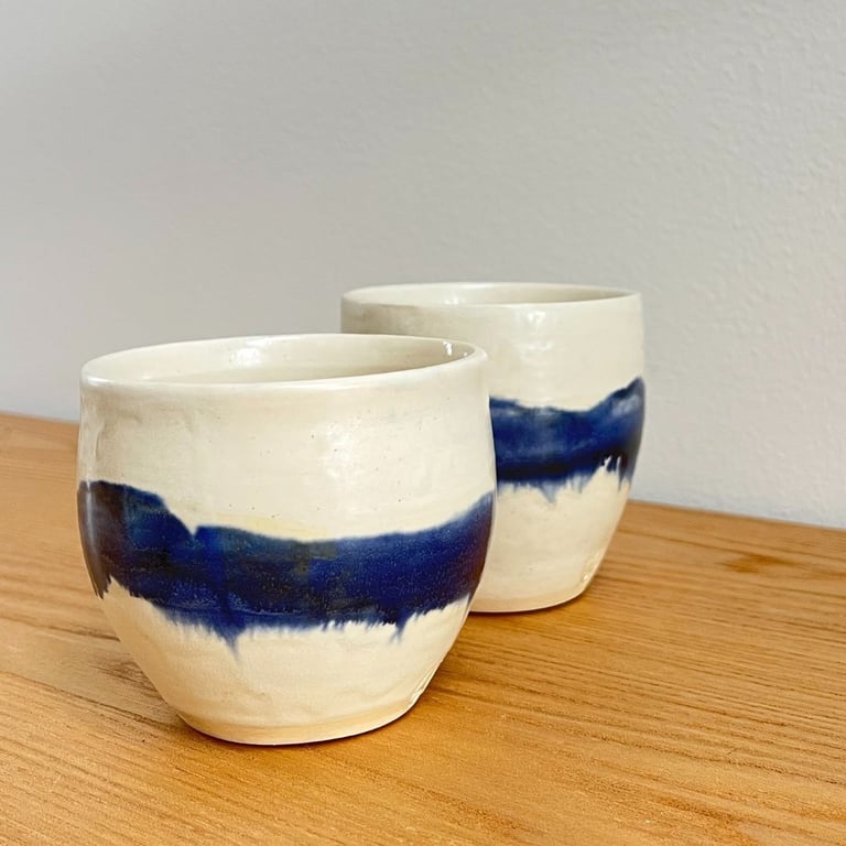 Kopper med blå stribe billede 3