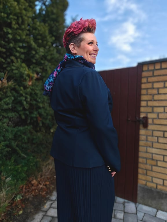 Hannah Blazer Mørkeblå billede 2