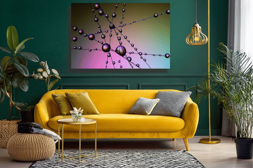 Vanddråber i makro kunst. billede 2