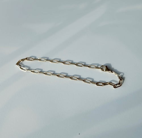 Paperclip bracelet 14 k gold (2)