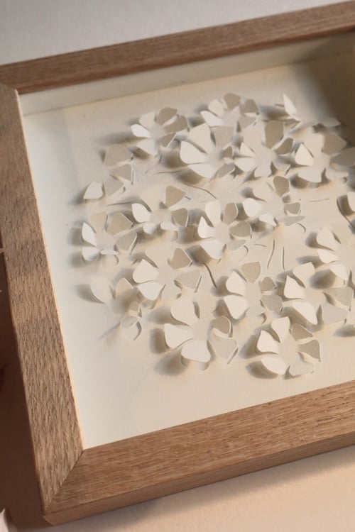 20x20cm- 3D papercut, indrammet  (3)