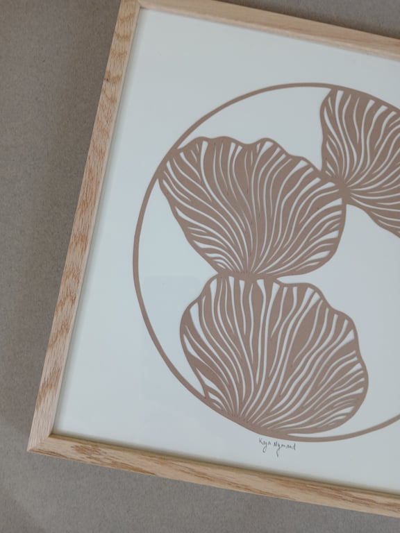 30x30cm papercut, nougat,indrammet  (3)