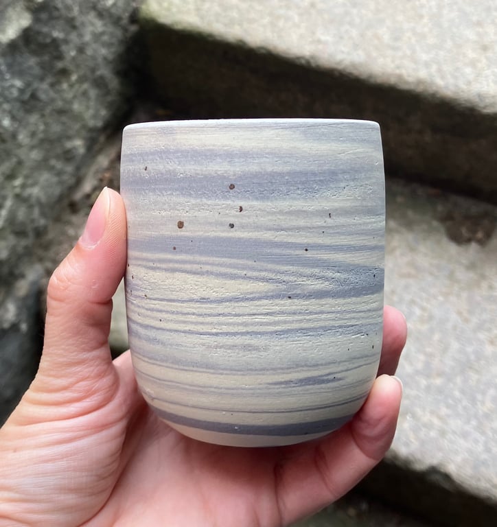 Marmoreret kop, lavendel  billede 2