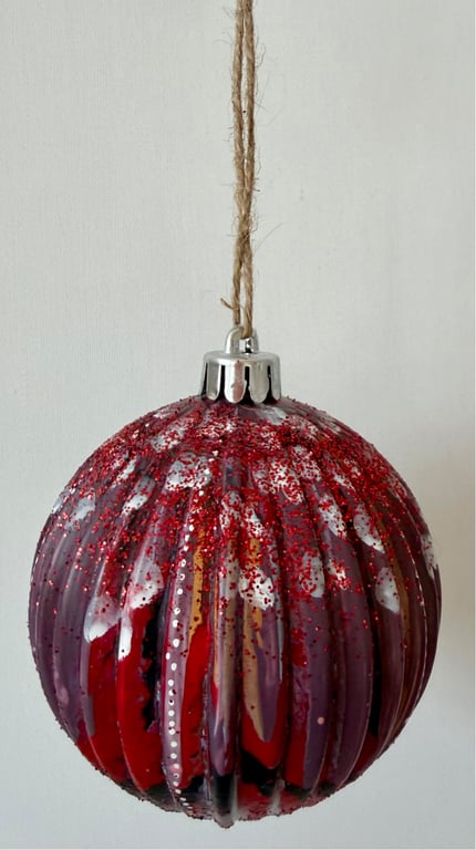 Kunst julekugle 90 