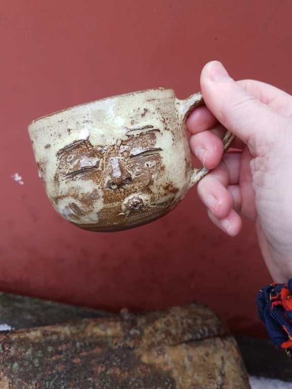 Kyssende ansigtskop med hank  billede 5