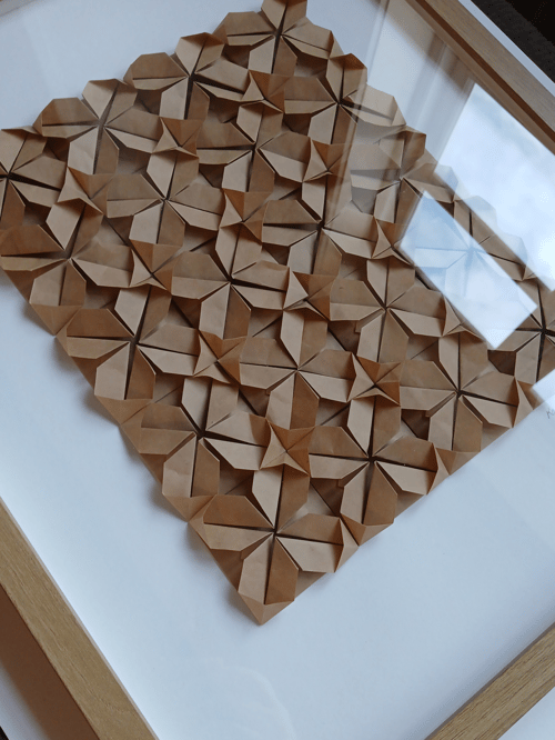 40x50cm Foldet værk, naturbrun (5)