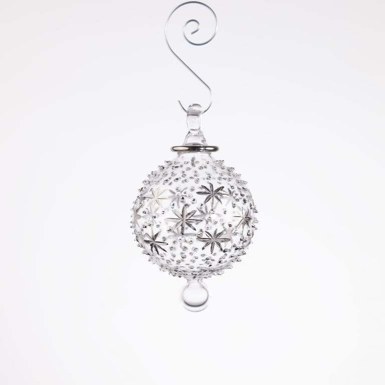 JULEKUGLE DESIGN 1003 KRYSTAL MED GULD ELLER HVIDGULD billede 2