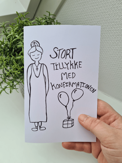 Kort: stort tillykke med konfirmation K