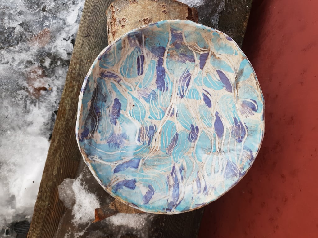 Malerisk skål/fad  billede 3