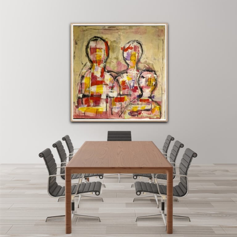 #1156 Kunstværk 120X120 cm