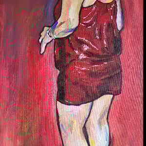 Private dancer 3 - akryl på lærred - 50 x 100 cm  – produktbillede