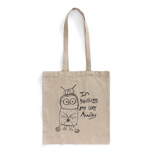 Mulepose: im knitting my day away Natur