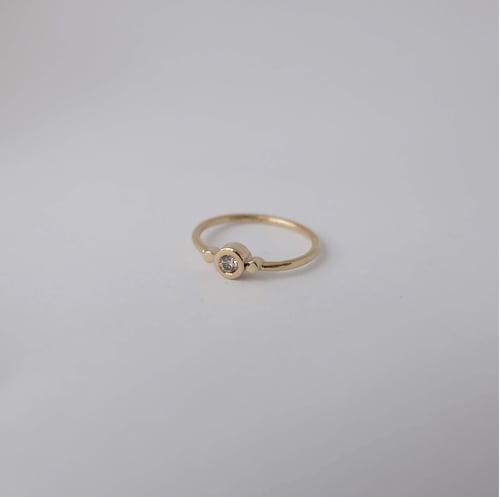 Ava ring 14 K guld med champagne diamant (7)