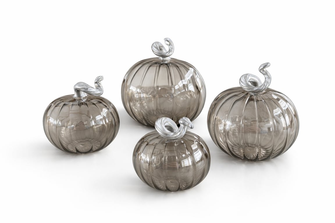 GRÆSKAR - SMOKY MED HVIDGULD - SÆT MED 4 STK.