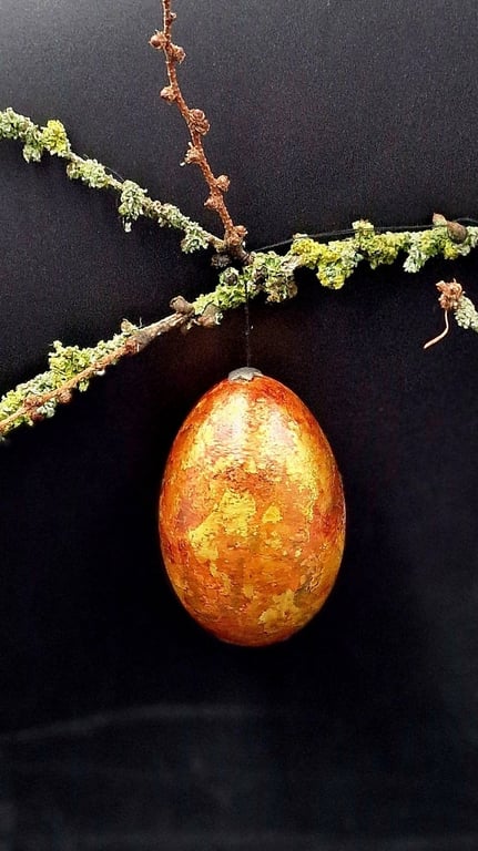 Gåseægs ophæng orange/rød