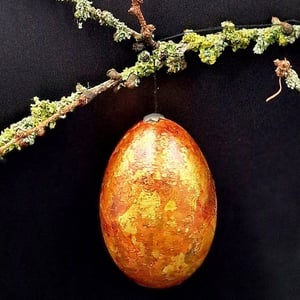 Gåseægs ophæng orange/rød – produktbillede
