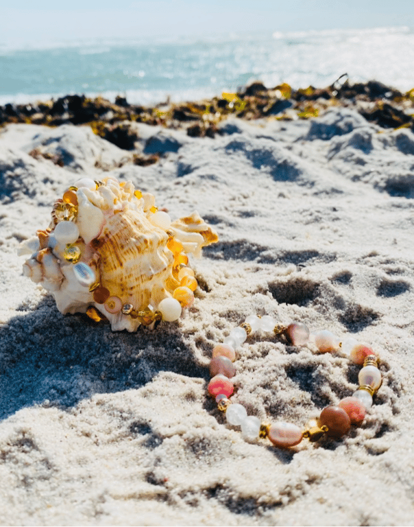 Bjergkrystal og Jordbærkvarts 1 armbånd billede 3