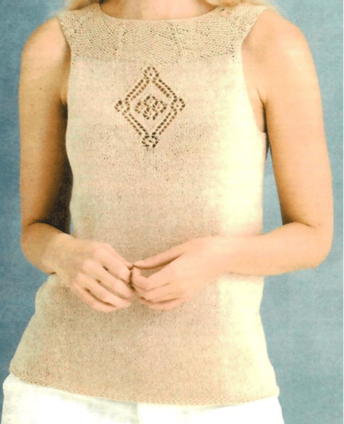 Kit: Sommertop med lille hulmønster 