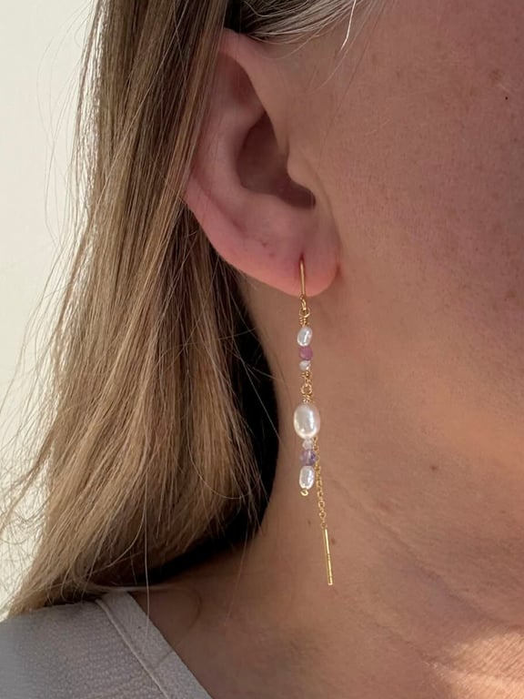 Clara - Øreringe (Forgyldt Sterling Sølv) billede 2